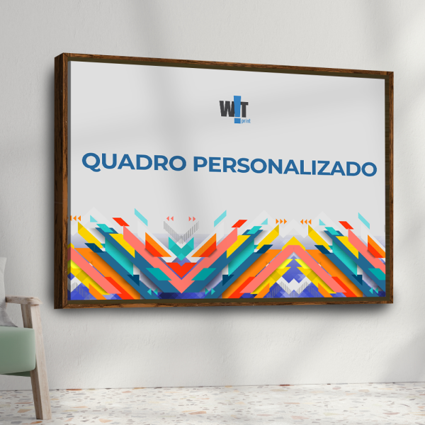 Quadro com arte impressa + moldura