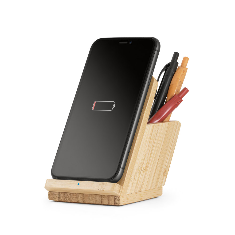 LEAVITT II. Carregador wireless em bambu