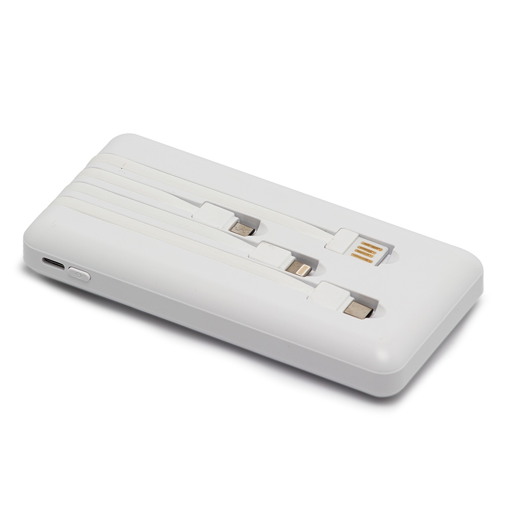 POWER BANK 10.000MAH C/ LANTERNA E MULTISSAÍDAS