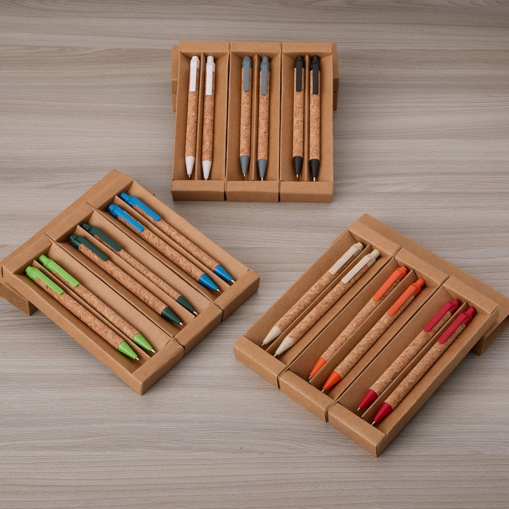 KIT ECOLÓGICO CANETA E LAPISEIRA CORTIÇA
